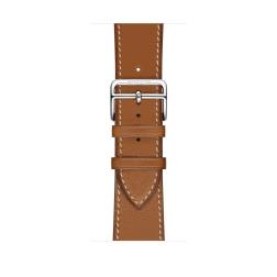 Apple Watch Hermes Series 2 42mm Stainless Steel Case with Fauve Barenia Leather Single Tour