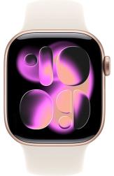 Apple Watch Series 11 46mm Rose Gold Aluminum Case with Sport Starlight