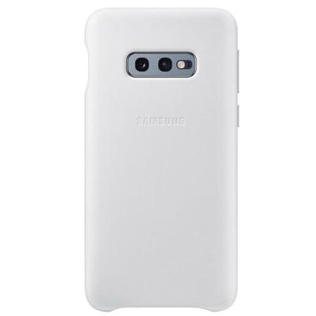 Кожаный чехол Leather Cover Samsung S10е белый